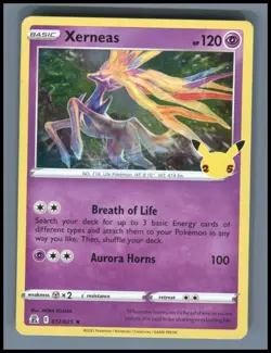 Xerneas 012/025 Rare Celebrations Pokemon Holo Damaged - Image 1