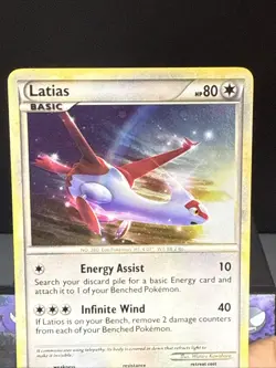 Pokemon Card Latias HGSS10 Black Star Holo Rare Promo Light Play - Image 2