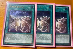 3x Fusion Destiny NM OP18-EN003 Ultimate Rare - Image 1