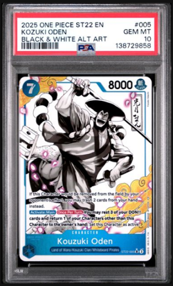 2025 ONE PIECE STARTER DECK ST22-ACE & NEWGATE #005 KOZUKI ODEN PSA 10 - Image 1