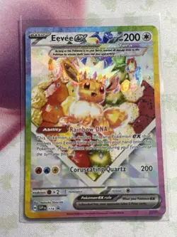 2025 POKEMON SVP EN-SV BLACK STAR PROMO #174 EEVEE ex PRISMATIC EVOLUTIONS CARD - Image 1