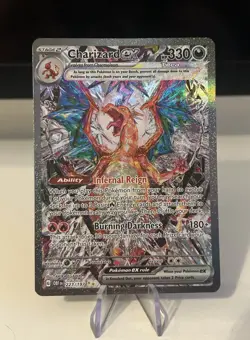 Charizard ex 223/197 Obsidian Flames SIR Pokemon Card NM - Image 1