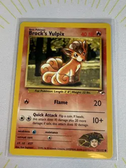 Pokemon TCG Brock's Vulpix 73/132 - English Gym Heroes Non Holo Card NM 🔥 - Image 2