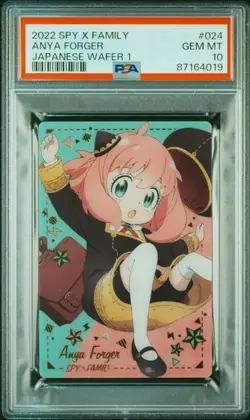 PSA10 SPY X FAMILY JAPANESE WAFER CARDS 1 024 ANYA FORGER - Image 1