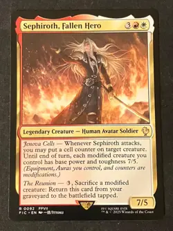 Sephiroth, Fallen Hero 92 Rare Commander: FINAL FANTASY Magic: The Gathering NM - Image 1