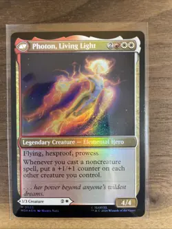 FOIL Monica Rambeau / Photon Living Light Marvel Super Heroes Magic MTG mythic - Image 2
