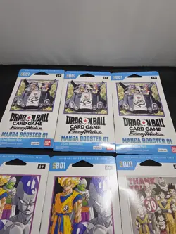 Dragon Ball Fusion Fusion World Card Game Manga Booster Packs SB01 Lot Of 6 (OT - Image 3