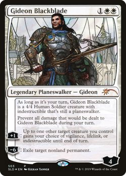 Gideon Blackblade (Stained Glass) #503 (Foil) MP Secret Lair Drop SLD Magic MTG - Image 1