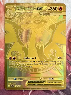 MEGA Charizard X EX 130/094 GOLD Phantasmal Flames Pokemon Card NM - MINT 👀 - Image 1