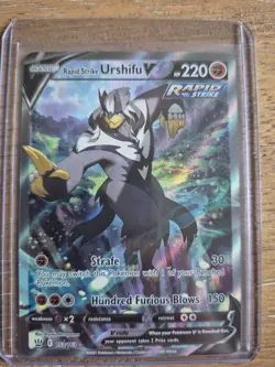 Pokemon TCG Rapid Strike Urshifu V 153/163 Alt Full Art SWSH05 Battle Styles NM - Image 1