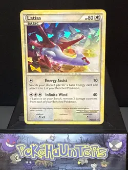 Pokemon Card Latias HGSS10 Black Star Holo Promo Cracked Ice Played - Image 1