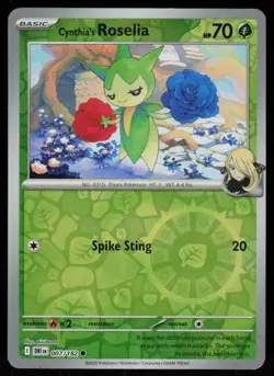 Cynthia's Roselia 007/182 Common Destined Rivals Pokemon Reverse Holo Near Mint - Image 1