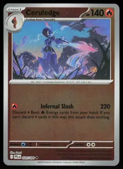 Ceruledge 020/094 Uncommon Phantasmal Flames Pokemon Reverse Holo Near Mint - Image 1