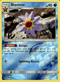 Starmie 16/111 Rare Crimson Invasion Pokemon Reverse Holo Near Mint - Image 1