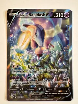 Galarian Rapidash V Alt Full Art #168 2021 Pokemon TCG Chilling Reign - Image 1