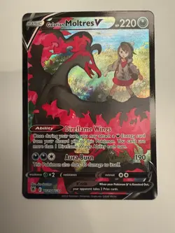 Pokemon TCG Galarian Moltres V TG20/TG30 Full Art Holo Astral Radiance - Image 1