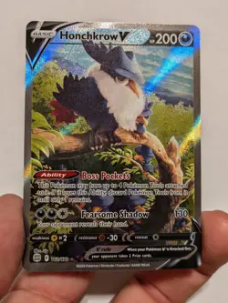 Honchkrow V - 162/172 ✨Alt Art Ultra Rare✨ Brilliant Stars Pokemon TCG **MINT** - Image 1