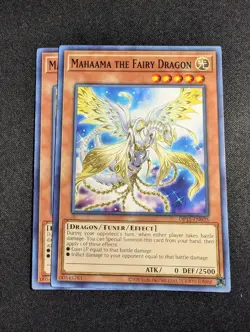 Yugioh - 2x Mahaama the Fairy Dragon OP15-EN025 Common NM - Image 1