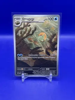 Pokemon TCG Omanyte 180/165 Scarlet & Violet 151 Illustration Rare, NM Condition - Image 2