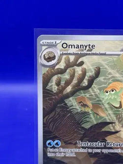 Pokemon TCG Omanyte 180/165 Scarlet & Violet 151 Illustration Rare, NM Condition - Image 3