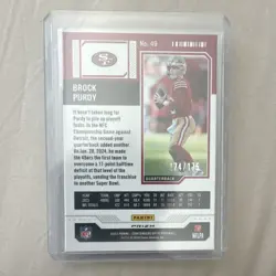 Panini 2023 Contenders Optic Brock Purdy Season Ticket Red Prizm #49 /175 - Image 2
