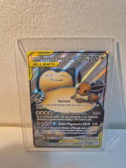 Eevee & Snorlax GX 171/181 Team Up Full Art Ultra Rare Holo Pokemon Card NM - Image 3