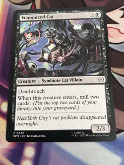 2025 MTG SPIDER-MAN VENOMIZED CAT # C 0072 COMMON NonFOIL CREATURE CARD - Image 1