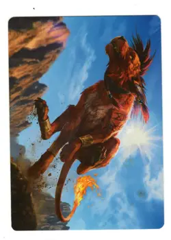 MTG Red XIII Proud Warrior Art Card 30 Final Fantasy Magic The Gathering - Image 1