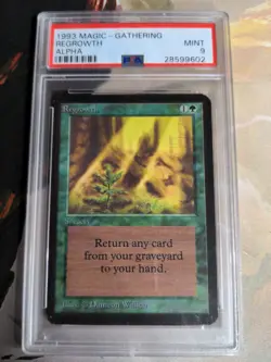 PSA 9 ALPHA Regrowth MTG Magic the Gathering MINT - Image 1