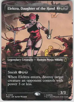 Elektra Daughter of the Hand Borderless 326 Marvel Super Heroes Magic the Gather - Image 1