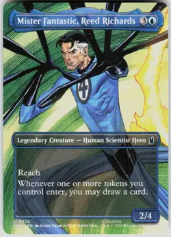 Mister Fantastic Reed Richards Borderless 320 Marvel Super Heroes MTG - Image 1