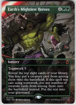 Earth's Mightiest Heroes Borderless 349 Marvel Super Heroes Magic the Gathering - Image 1