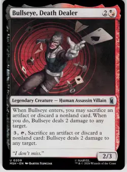Bullseye Death Dealer 209 Marvel Super Heroes Magic the Gathering - Image 1