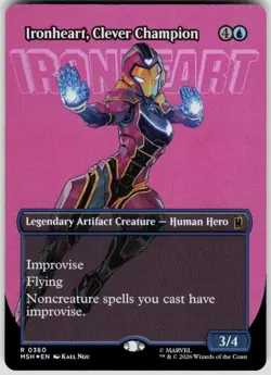 Ironheart Clever Champion Borderless Foil 360 Marvel Super Heroes MTG - Image 1