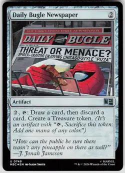 Daily Bugle Newspaper Foil 749 Marvel Super Heroes Magic the Gathering - Image 1