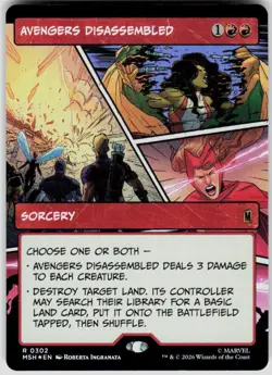 Avengers Disassembled Borderless Foil 302 Marvel Super Heroes MTG - Image 1