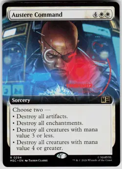 Austere Command Extended Art 294 Marvel Super Heroes Magic the Gathering - Image 1