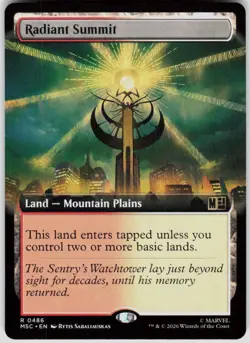 Radiant Summit Extended Art 486 Marvel Super Heroes Magic the Gathering - Image 1