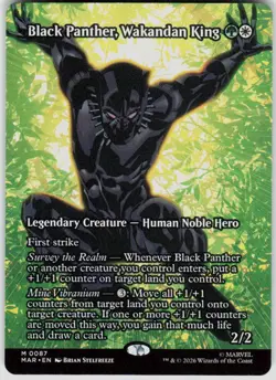 Black Panther Wakandan King Borderless 87 Marvel Super Heroes MTG - Image 1
