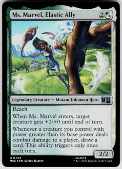 Ms. Marvel Elastic Ally Foil 744 Marvel Super Heroes Magic the Gathering - Image 1