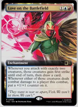 Love on the Battlefield Extended Art 408 Marvel Super Heroes Magic the Gathering - Image 1