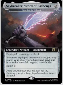 Skybreaker Sword of Bashenga Extended Art 452 Marvel Super Heroes MTG - Image 1