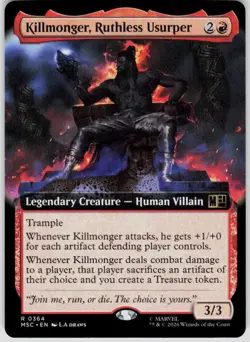 Killmonger Ruthless Usurper Extended Art 364 Marvel Super Heroes MTG - Image 1