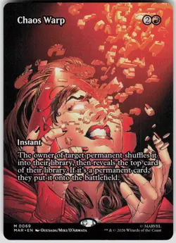 Chaos Warp Borderless 69 Marvel Universe Eternal Legal Magic the Gathering - Image 1