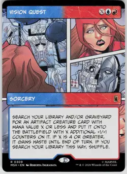 Vision Quest Borderless 309 Marvel Super Heroes Magic the Gathering - Image 1