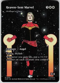 Heaven Sent Marvel Archangel of Thune Borderless 41 Marvel Super Heroes MTG - Image 1