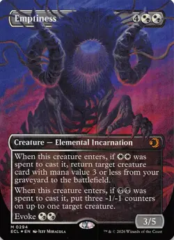 Emptiness Borderless Foil 294 Lorwyn Eclipsed Magic the Gathering - Image 1