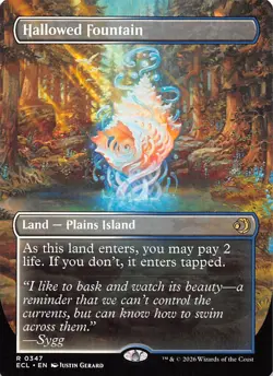 Hallowed Fountain Borderless 347 Lorwyn Eclipsed Magic the Gathering - Image 1
