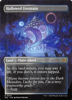 Hallowed Fountain Borderless 347 Lorwyn Eclipsed Magic the Gathering - Image 2
