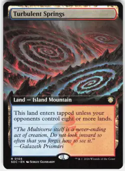 Turbulent Springs Extended Art 105 Secrets of Strixhaven Magic the Gathering - Image 1